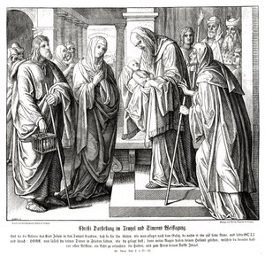 Christus wird im Tempel vorgestellt, Evangelium nach Lukas