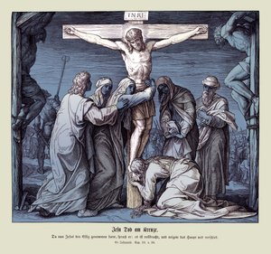 Tod Jesu am Kreuz, Evangelium nach Johannes von Julius Schnorr von Carolsfeld
