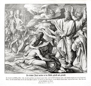 Die Israeliten erhalten Nahrung in der Wüste, Exodus