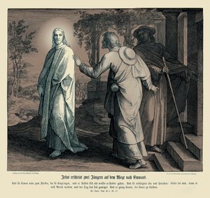 Jesus erscheint zwei Jüngern, Evangelium nach Lukas