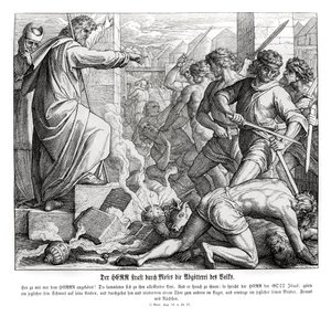 Moses bestraft das Volk für seinen Götzendienst, Exodus