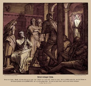 Petrus verleugnet Jesus, Evangelium nach Lukas