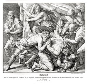 Samsons Fall, Richter von Julius Schnorr von Carolsfeld