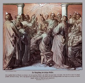 Die Apostel werden mit dem Heiligen Geist erfüllt, Apostelgeschichte von Julius Schnorr von Carolsfeld