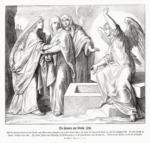 Die Frauen am Grab Jesu, Evangelium nach Markus von Julius Schnorr von Carolsfeld