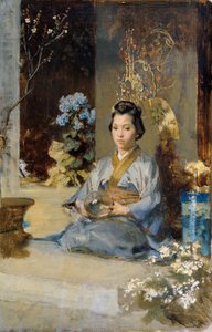 Japanerin in einem Zimmer von Julius Victor Berger