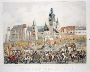 Ansicht des Schlosses von Krolewskiego, Krakau, aus 