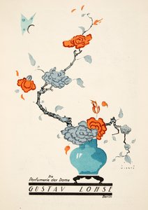 Werbung für Gustav Lohse, Parfüm für Frauen, aus Styl, veröffentlicht 1922 (Pochoir-Druck)