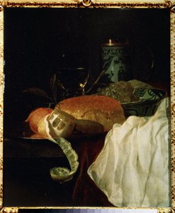 Früchte, Brot und Wein von Jurian van Streeck or Streek