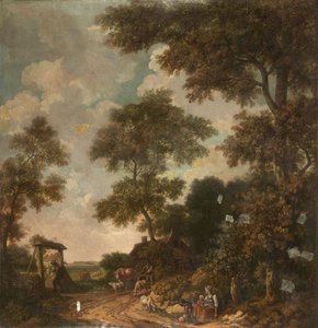 Wandbehang mit holländischer Landschaft, zugehörig zum Saal der Nieuwe Doelenstraat 22 von Jurriaan Andriessen