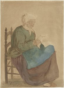 Lesende alte Frau