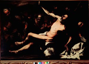 Das Martyrium des Heiligen Bartholomäus. Gemälde von Jusepe de Ribera, genannt lo Spagnoletto (1591-1652) um 1630. Florenz, Palazzo Pitti, Galleria Palatina von Jusepe de Ribera