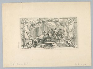 Ornament mit Figuren von Juste Aurèle Meissonnier