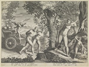 Nackte von Amor gejagt (Serie: Verschiedene Aspekte der Liebe)