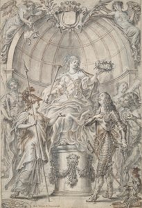 Entwurf für ein Frontispiz [?] von Justus van Egmont