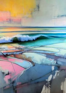 Bunte Strandwelle