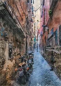 Historische europäische Stadtgasse von Justyna Jaszke