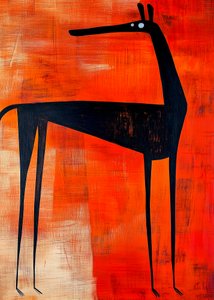 Moderner schwarzer Lama