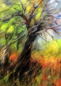 Lebendiger Herbstbaum