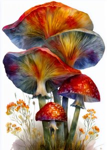 Lebendige Waldpilze