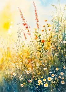 Lebendige Wiesenblumen von Justyna Jaszke