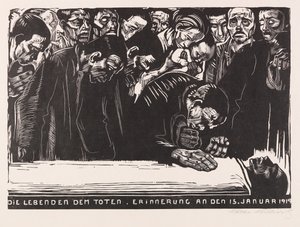 Gedenkblatt für Karl Liebknecht, 1920