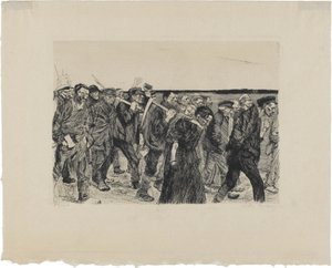 Ein Weberaufstand, Blatt 4: Weberzug von Käthe Kollwitz