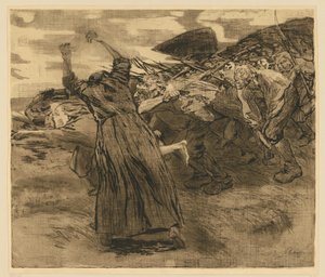 Losbruch (Blatt 5 aus "Bauernkrieg", 6. Zustand) von Käthe Kollwitz