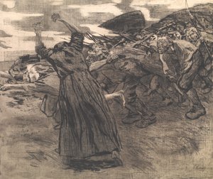 Losbruch (Ausbruch) von Käthe Kollwitz