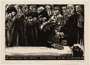 Gedenkblatt für Karl Liebknecht von Käthe Kollwitz