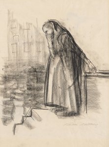 Schwangere Frau, die über Suizid nachdenkt (Vorderseite) von Käthe Kollwitz