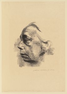 Selbstporträt im Profil von Käthe Kollwitz
