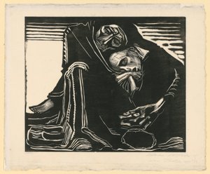 Tod mit Frau im Schoß (3. und endgültige Fassung, 7. Zustand) von Käthe Kollwitz