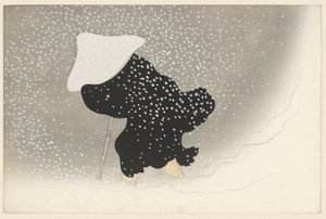 Wirbelnder Schnee von Kamisaka Sekka