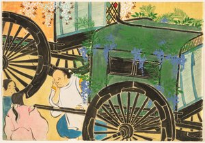 Blumen von hundert Welten (Momoyogusa): Blumengeschmückte Wagen von Kamisaka Sekka