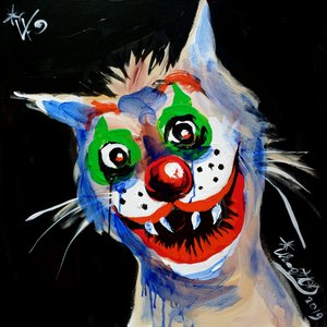 Gruseliger Clownkatze