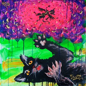 Verspielte Schwarze Katzenfantasie