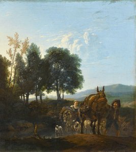 Landschaft mit Maultiertreiber
