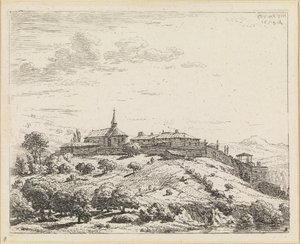 Dorf auf einem Hügel von Karel Dujardin