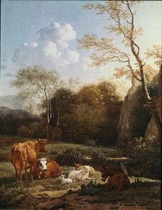 Das Tiergehege am Bach von Karel Dujardin