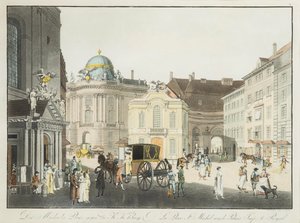 Der Sankt-Michael-Platz in Wien, frühes 19. Jahrhundert