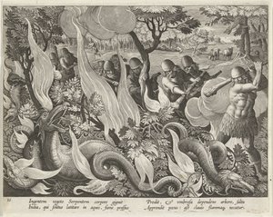 Jagd auf Wasserschlangen in Indien (Jagdszenen) von Karel van Mallery