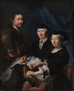 Der Künstler mit seiner Familie