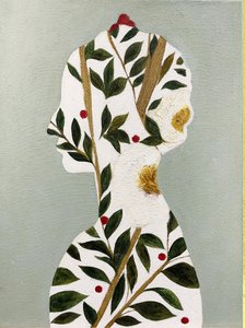 Botanisches Frauenprofil