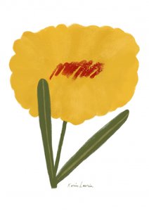 Einfache gelbe Blüte
