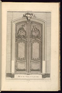 Aufriss und Plan eines Portals von Karl Albert von Lespilliez