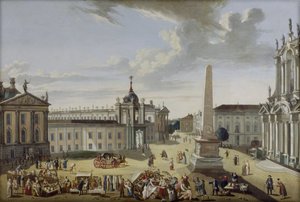 Alter Markt Potsdam - Blick in die Schlossstraße von Karl Christian Wilhelm Baron