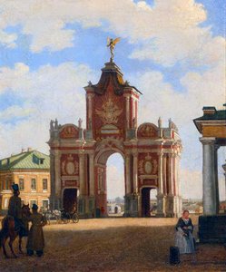 Das Rote Tor in Moskau, 1844
