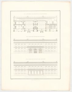 Ansichten des Schlosses Krzescowice, Blatt 51 der Folge "Sammlung architektonischer Entwürfe" von Karl Friedrich Schinkel
