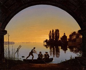 Die Ufer der Spree bei Stralau von Karl Friedrich Schinkel